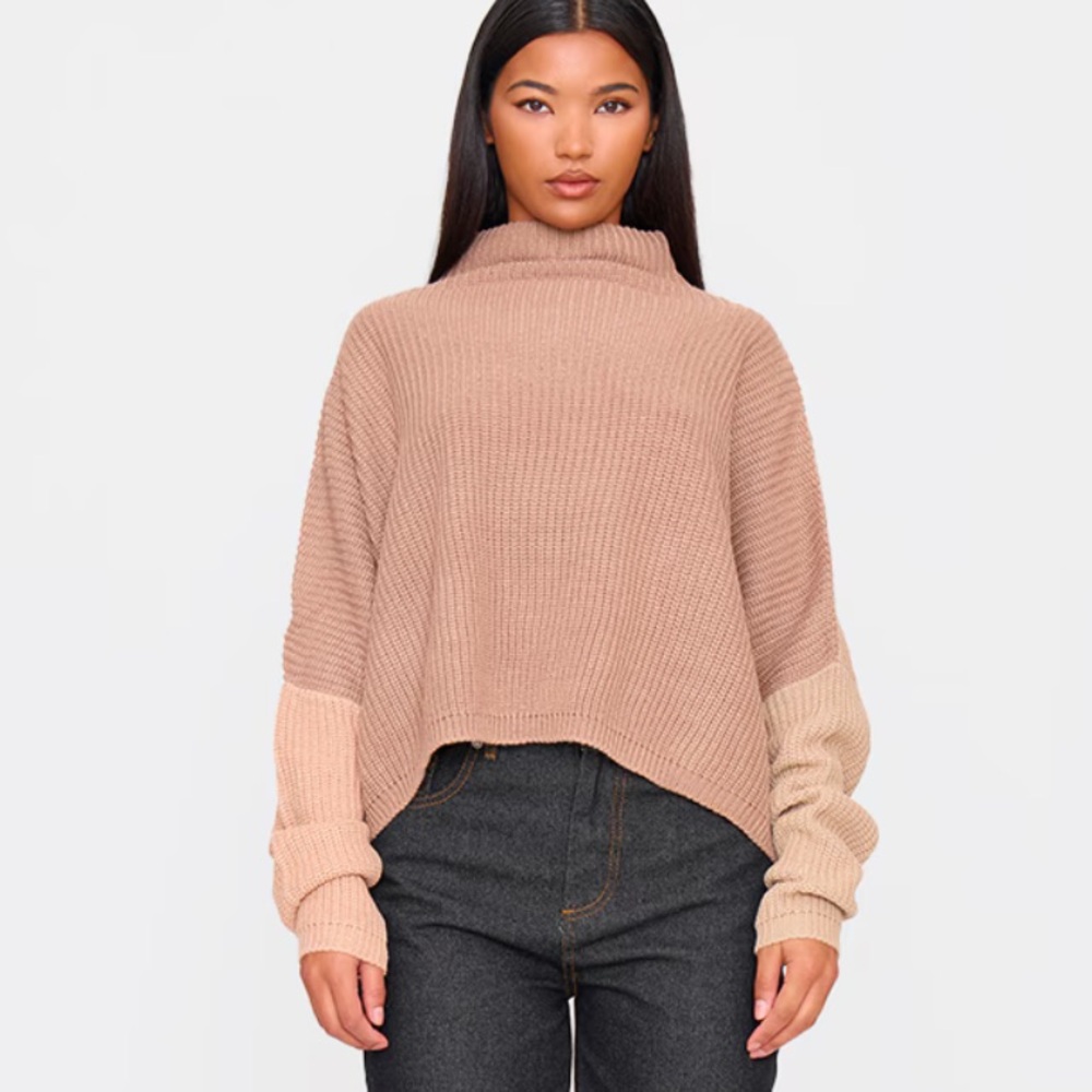 PLT Oversized Colour Block Sweater